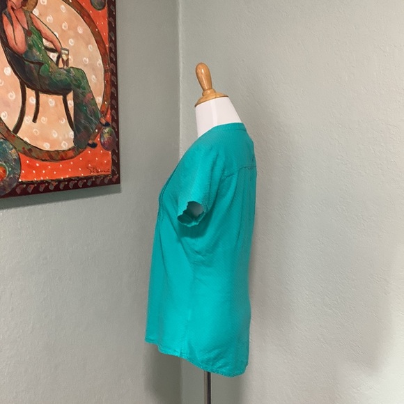 Prana button down short sleeve top size M GUC - Picture 4 of 7